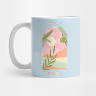 Welcome To Paradise Summer Ocean Beach Vibes Mug